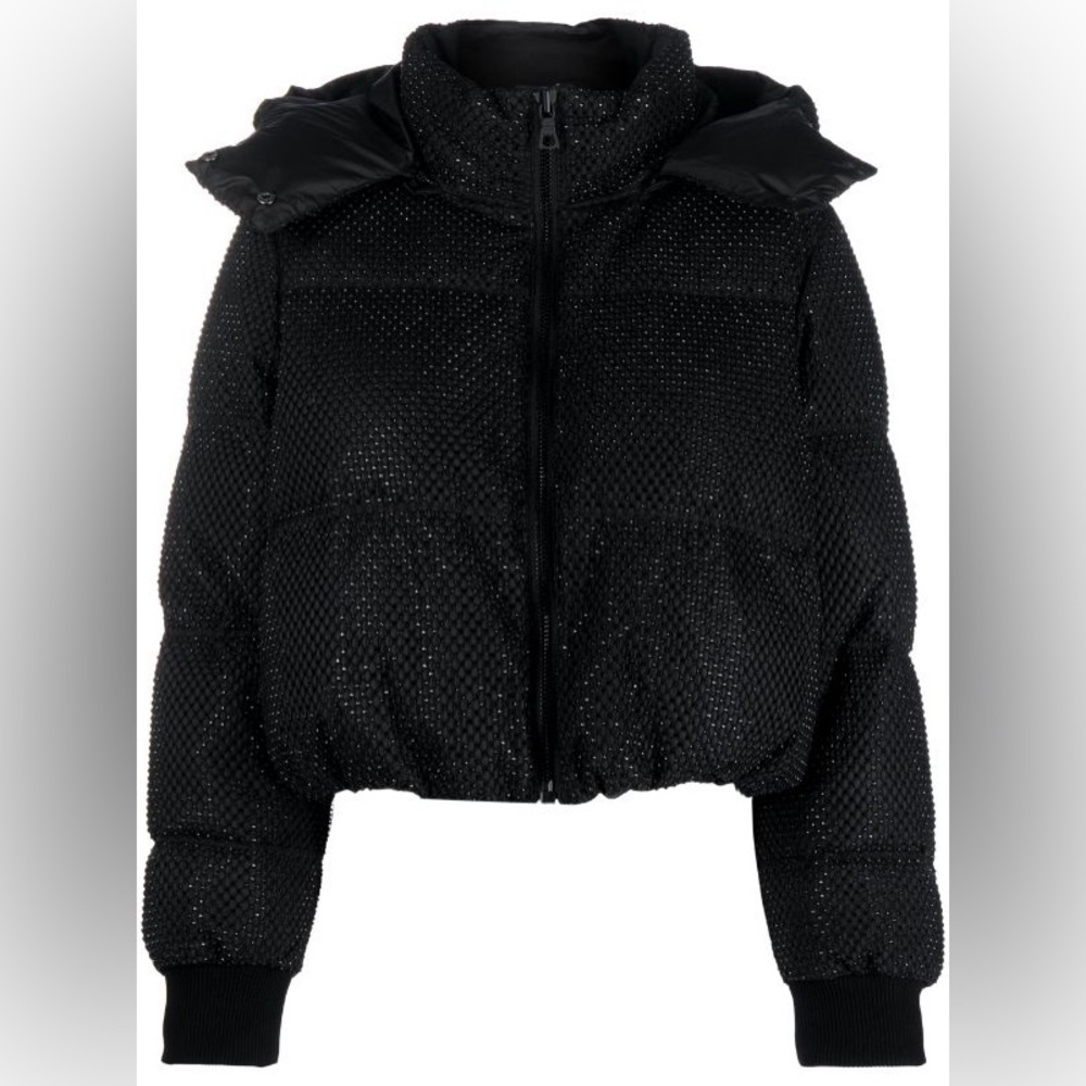 alice + olivia Robena crystal-embellished puffer jacket